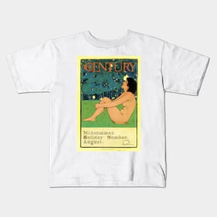 THE CENTURY Magazine by Maxfield Parrish Art Nouveau Advertisement Kids T-Shirt